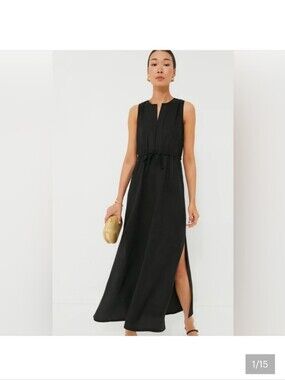 Emerson Fry black sleeveless tencel dress size 4